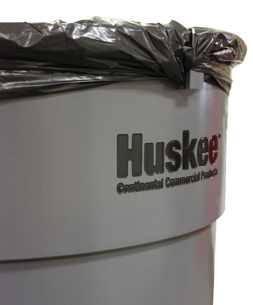 Continental Huskee 32 Gallon / 510 Cup White Round Ingredient Storage Bin  with Flat Top Lid