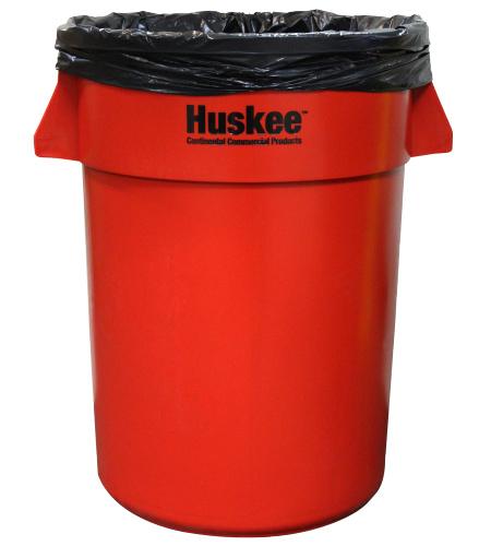 Continental 3200GY Huskee 32 Gallon Gray Round Trash Can